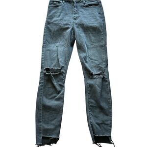 🍂Carly Jean Los Angeles High Rise Distressed Jeans - Black